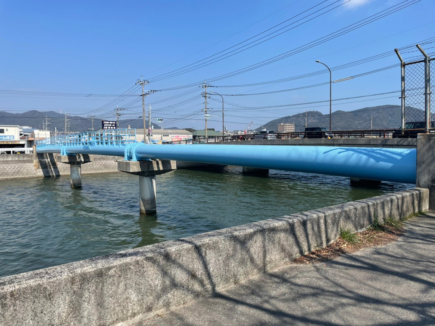 紫川水管橋(Φ1000)他外面更生工事